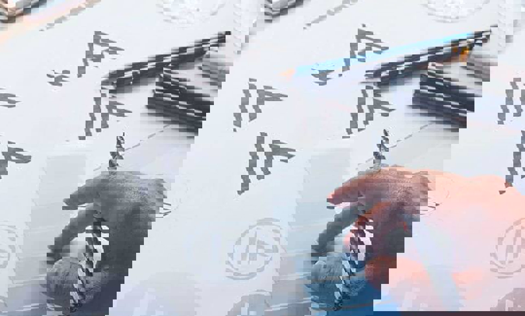 Papers with logos and brand colors